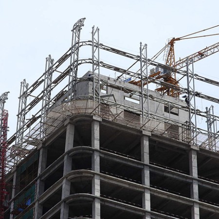蘭州鴻運(yùn)大廈--頂樓拆模工程