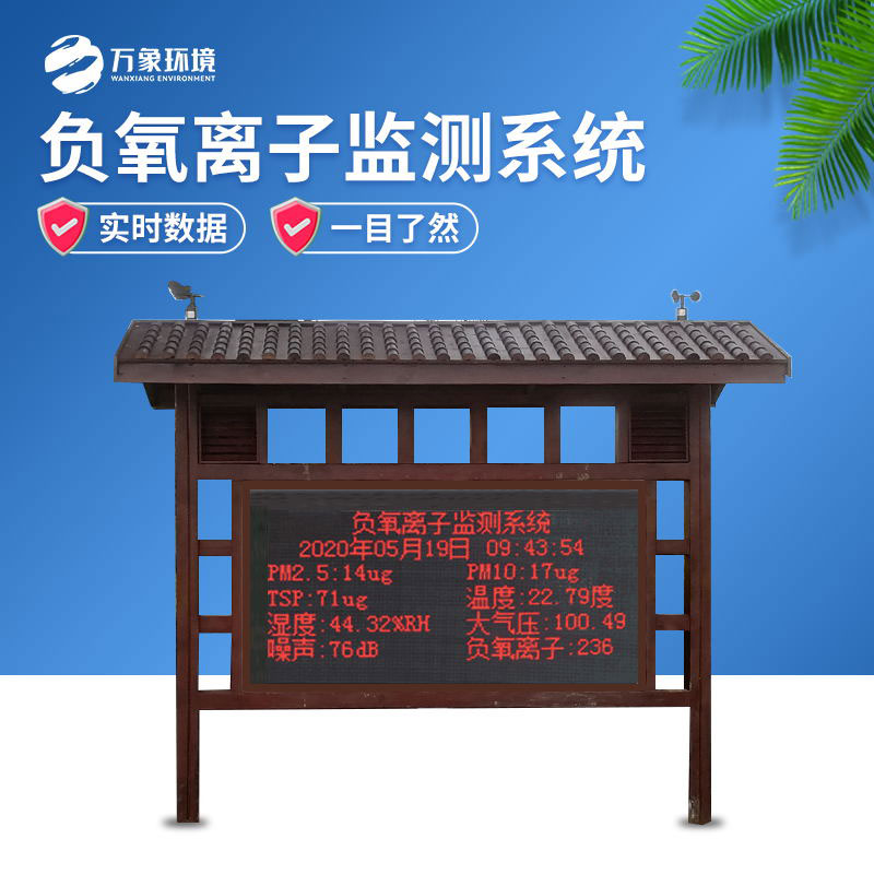 景觀木亭負氧離子監測站——直觀可靠的空氣質量監測站